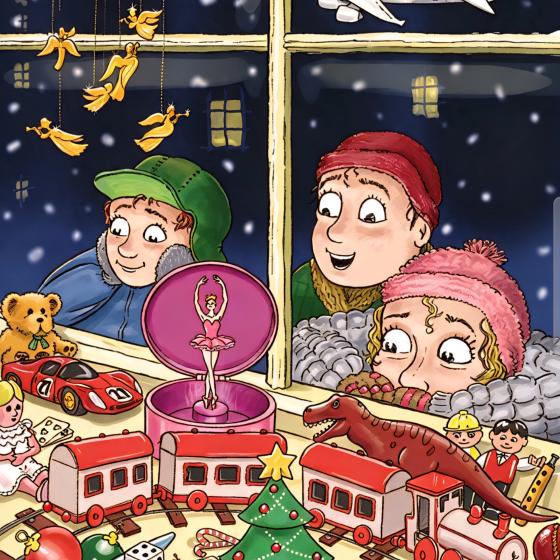 "Christmas Window" - front of card