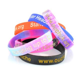 OUCH UK Cluster Headache charity wristbands - selection of colours